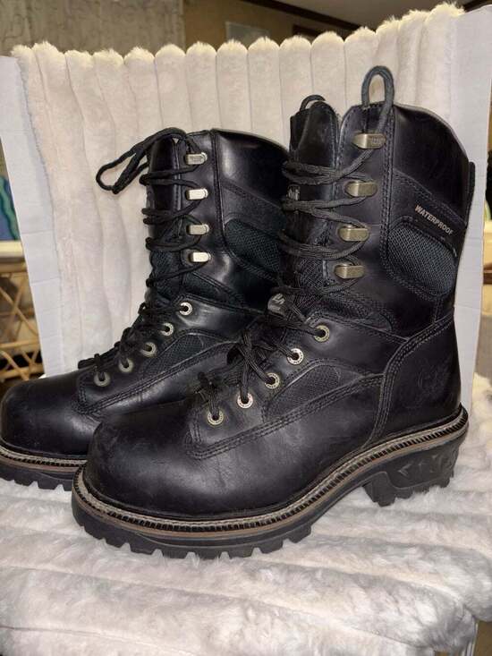 Georgia Boot Other - Georgia Boot LA Logger Waterproof Black Work Boots EH Mens 8M GB00619 Comp Toe